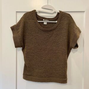 WD.NY Brown Knit Top Medium